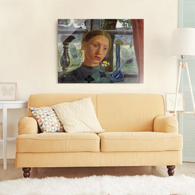 Láminas cuadros famosos Paula Modersohn-Becker - Girl'S Head In Front Of A Window