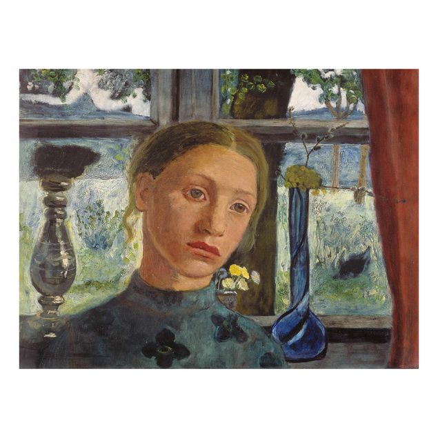 Láminas de cuadros famosos Paula Modersohn-Becker - Girl'S Head In Front Of A Window