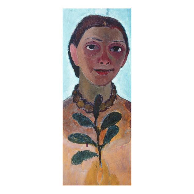 Láminas de cuadros famosos Paula Modersohn-Becker - Self-Portrait With Camellia Twig