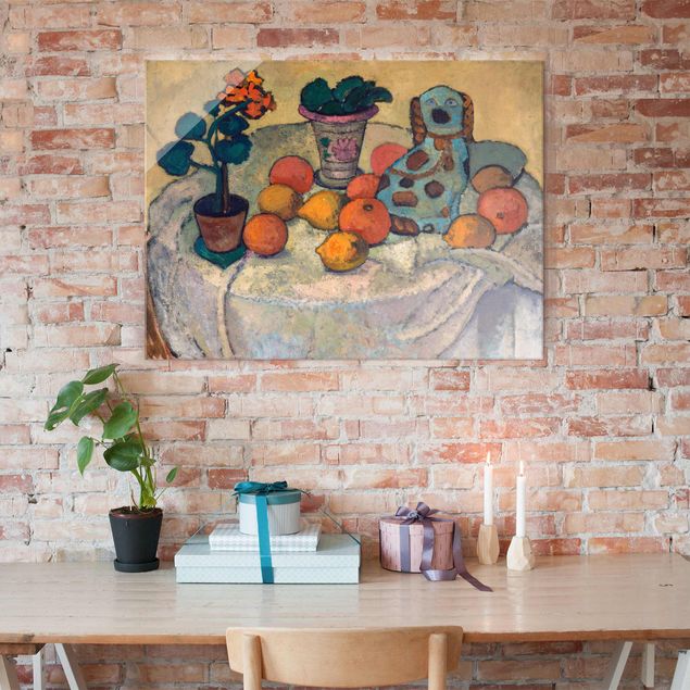 Decoración en la cocina Paula Modersohn-Becker - Still Life With Oranges And Stoneware Dog