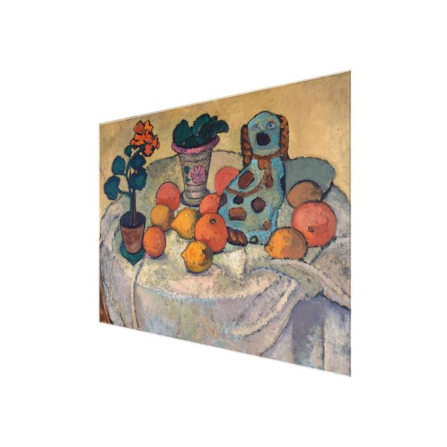 Láminas de cuadros famosos Paula Modersohn-Becker - Still Life With Oranges And Stoneware Dog