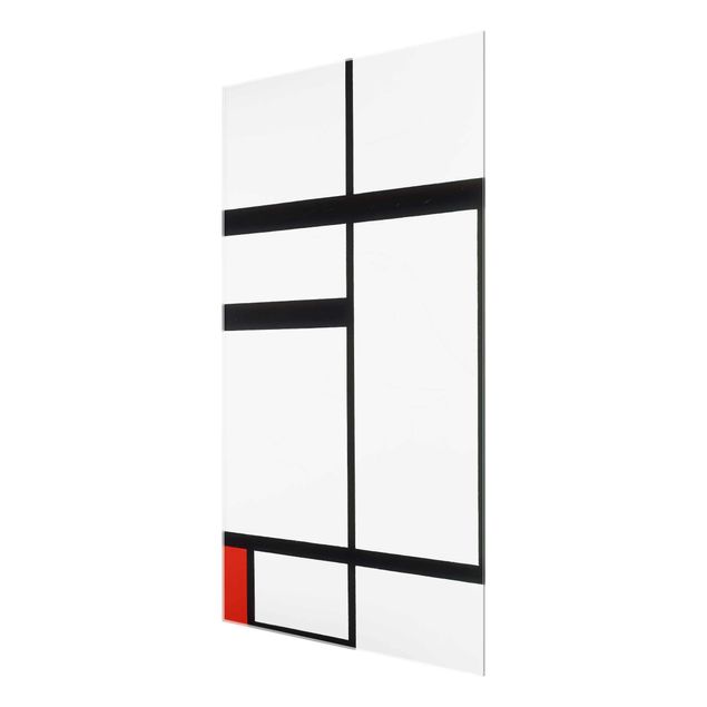 Láminas de cuadros famosos Piet Mondrian - Composition with Red, Black and White