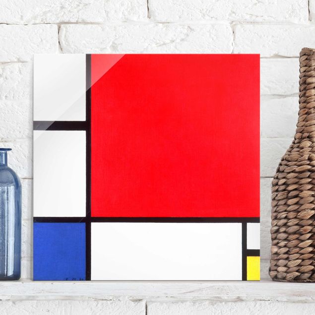 Decoración de cocinas Piet Mondrian - Composition With Red Blue Yellow