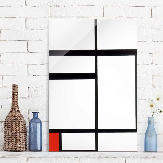 Decoración en la cocina Piet Mondrian - Composition with Red, Black and White