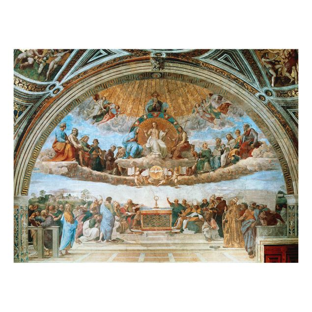 Láminas de cuadros famosos Raffael - Disputation Of The Holy Sacrament
