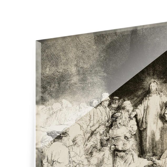 Cuadro retratos Rembrandt van Rijn - Christ healing the Sick. The Hundred Guilder