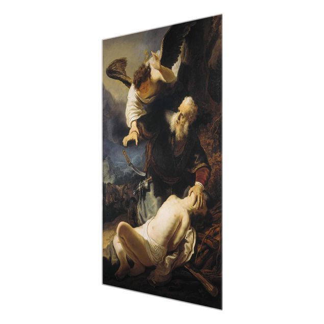Láminas de cuadros famosos Rembrandt van Rijn - The Angel prevents the Sacrifice of Isaac