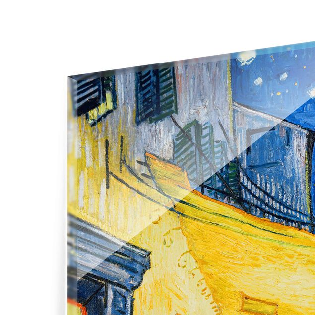 Cuadros de cristal arquitectura y skyline Vincent van Gogh - Café Terrace at Night