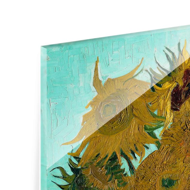 Cuadros de cristal flores Vincent van Gogh - Sunflowers