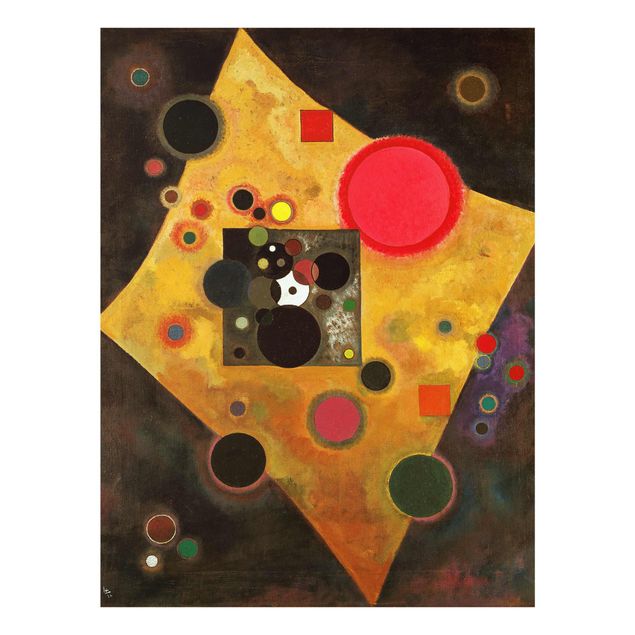 Cuadros de cristal abstractos Wassily Kandinsky - Accent in Pink