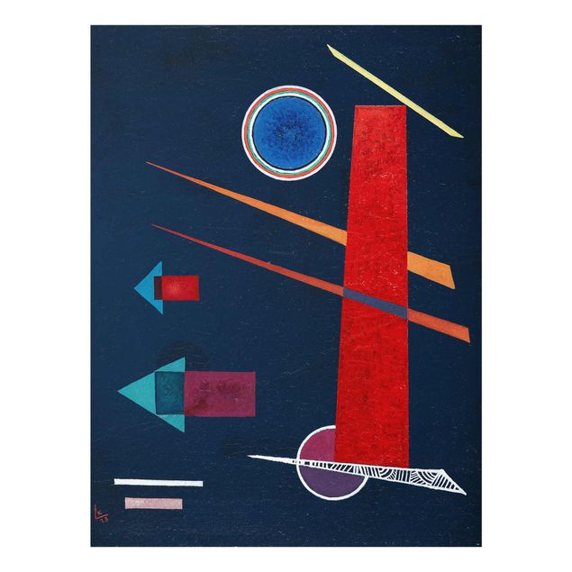 Cuadros de cristal abstractos Wassily Kandinsky - Powerful Red