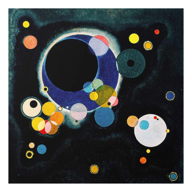 Cuadros de cristal abstractos Wassily Kandinsky - Sketch Circles