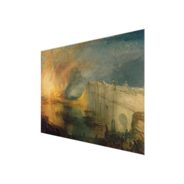 Cuadros de cristal paisajes William Turner - The Burning Of The Houses Of Lords And Commons