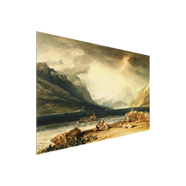 Cuadros de cristal montañas William Turner - The Lake of Thun, Switzerland