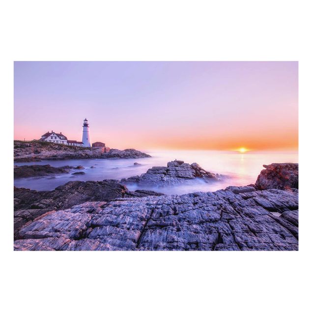 Cuadros de cristal paisajes Lighthouse In The Morning