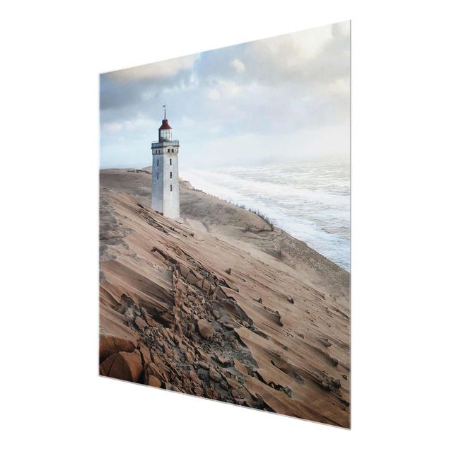 Cuadros de cristal playas Lighthouse In Denmark