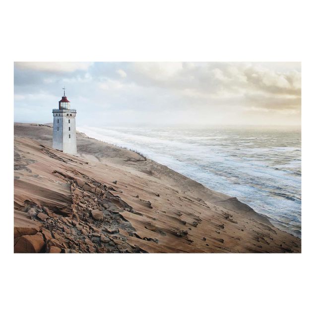 Cuadros de cristal paisajes Lighthouse In Denmark