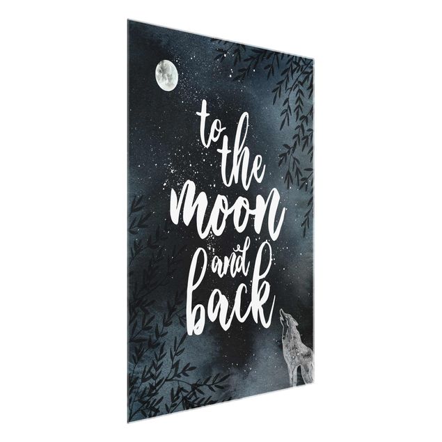 Cuadros con frases Love You To The Moon And Back