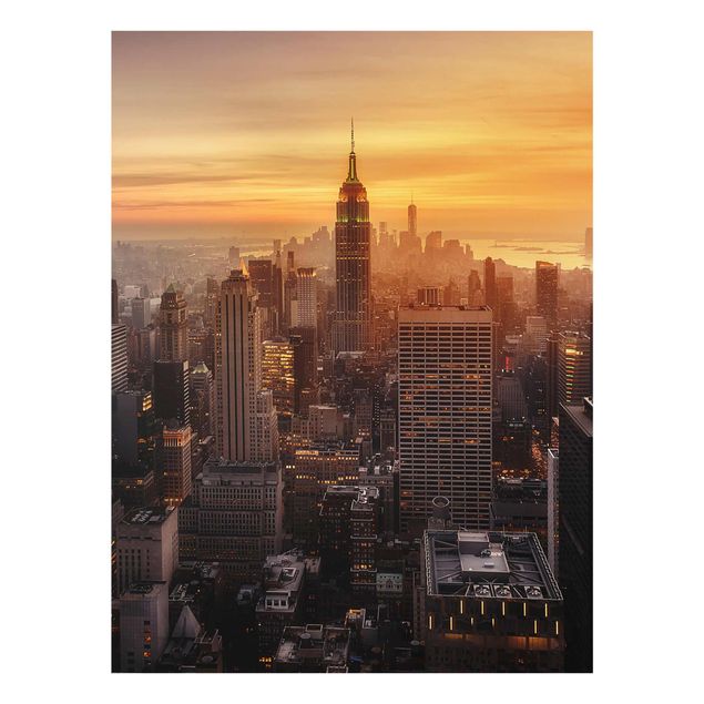 Cuadros ciudades Manhattan Skyline Evening