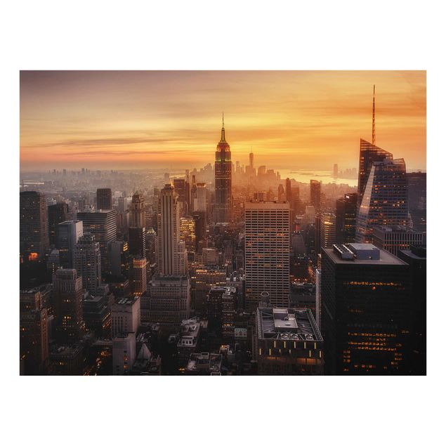 Cuadros de ciudades Manhattan Skyline Evening