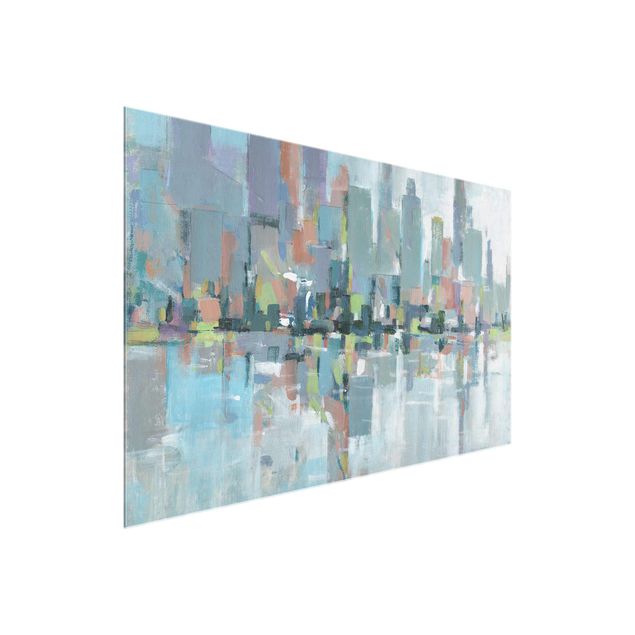 Cuadros de cristal abstractos Metro City I