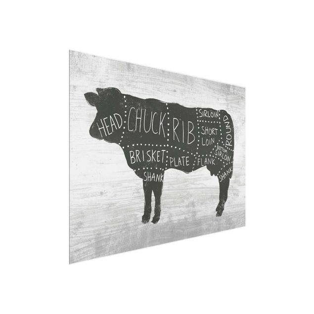Cuadros de cristal animales Butcher Board - Beef