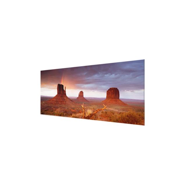 Cuadros de cristal paisajes Monument Valley At Sunset