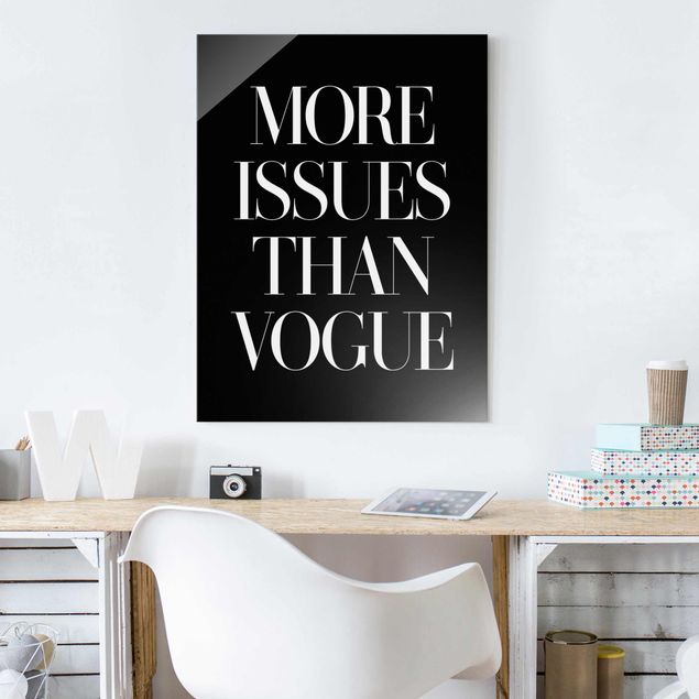 Cuadros de cristal blanco y negro More Issues Than Vogue
