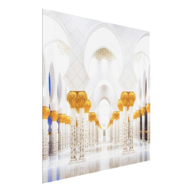 Cuadros de cristal espirituales Mosque In Gold