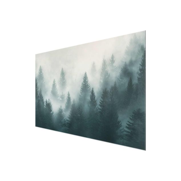 Cuadros modernos y elegantes Coniferous Forest In Fog