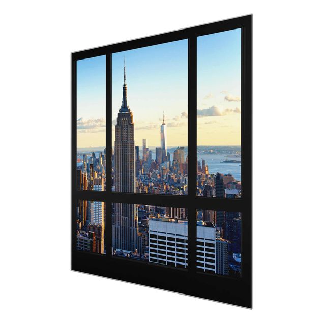Cuadros decorativos modernos New York Window View Of The Empire State Building