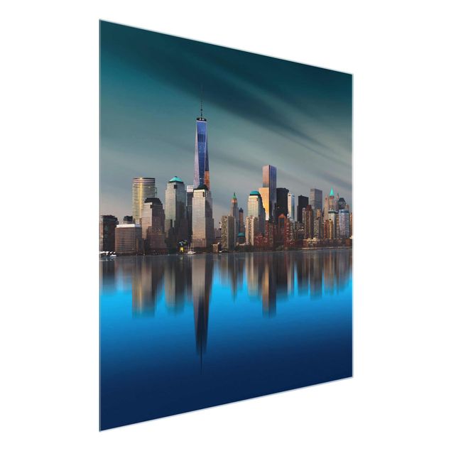 Cuadros de cristal arquitectura y skyline New York World Trade Center