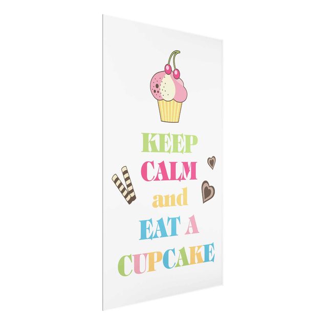 Tableros magnéticos de vidrio Keep Calm And Eat A Cupcake Bunt