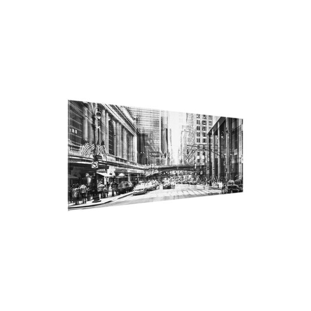 Cuadros de cristal arquitectura y skyline NYC Urban black and white