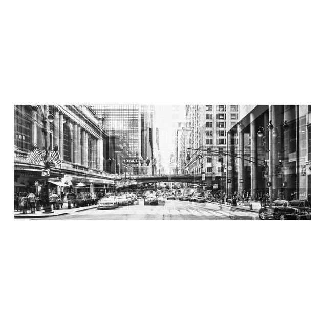 Cuadros de cristal blanco y negro NYC Urban black and white