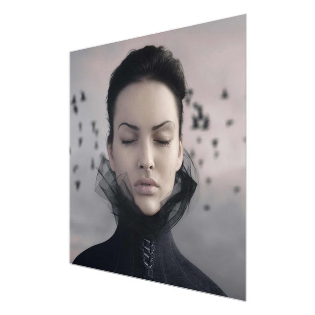 Tableros magnéticos de vidrio Portrait of a weeping woman