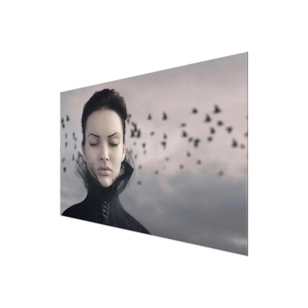 Tableros magnéticos de vidrio Portrait of a weeping woman