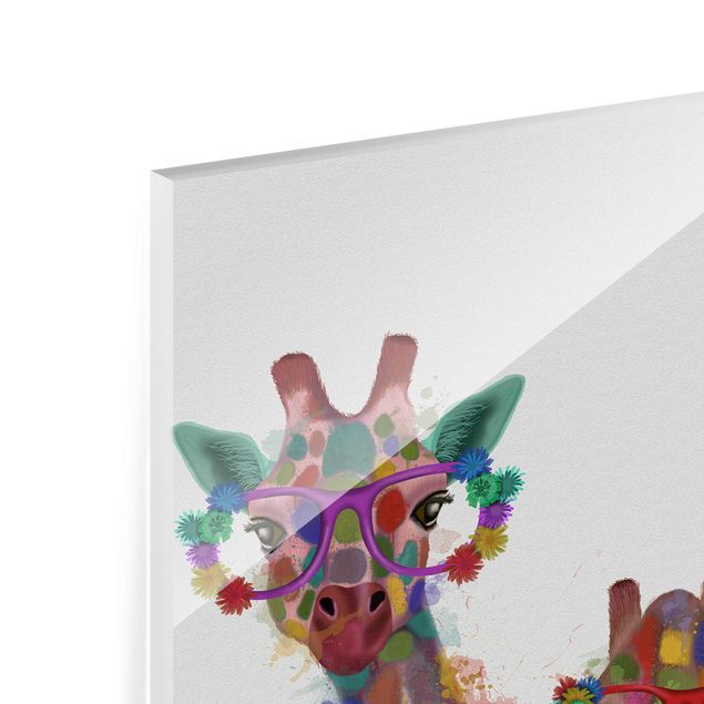 Cuadros decorativos Rainbow Splash Giraffe Trio