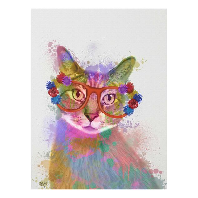 Cuadros animales Rainbow Splash Cat