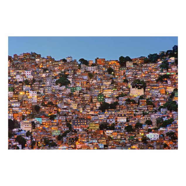 Cuadros decorativos modernos Rio De Janeiro Favela Sunset