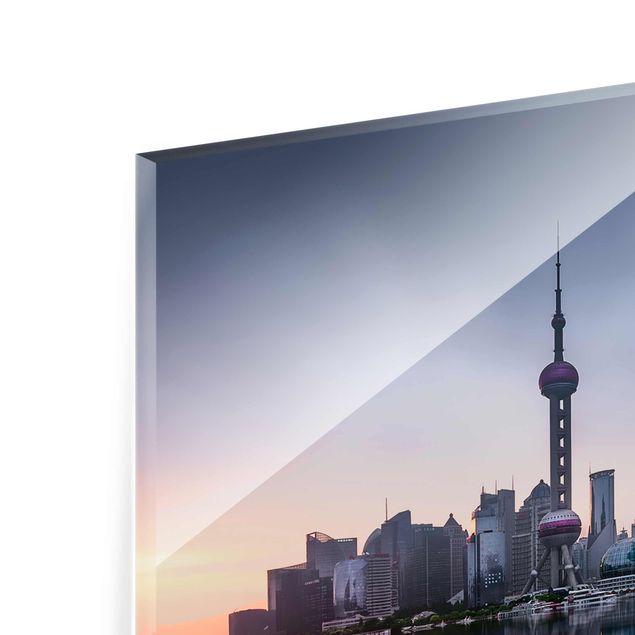 Tableros magnéticos de vidrio Shanghai Skyline Morning Mood