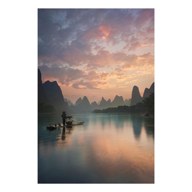 Cuadros de paisajes naturales  Sunrise Over Chinese River