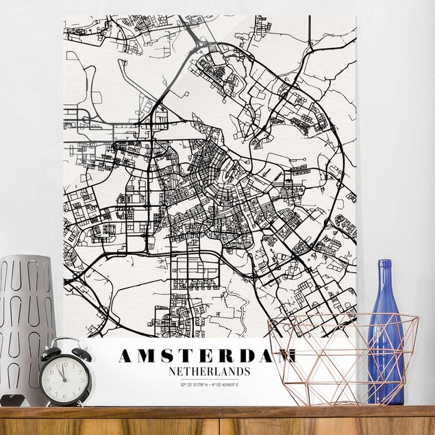 Decoración de cocinas Amsterdam City Map - Classic