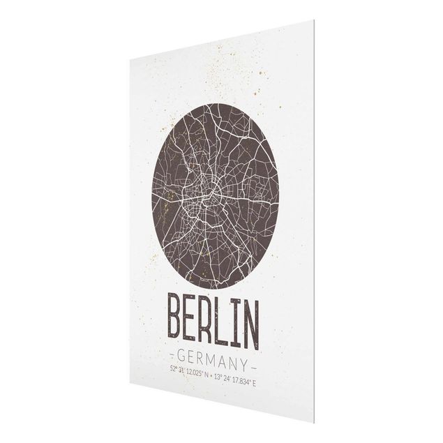 Cuadros marrón City Map Berlin - Retro