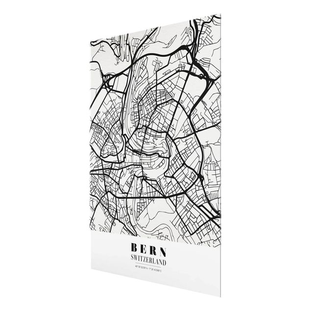 Cuadros Bern City Map - Classical
