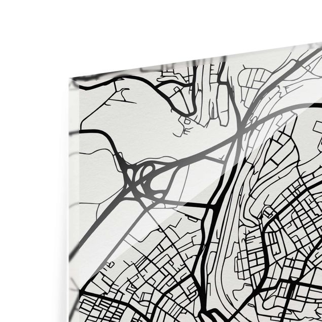 Tableros magnéticos de vidrio Bern City Map - Classical