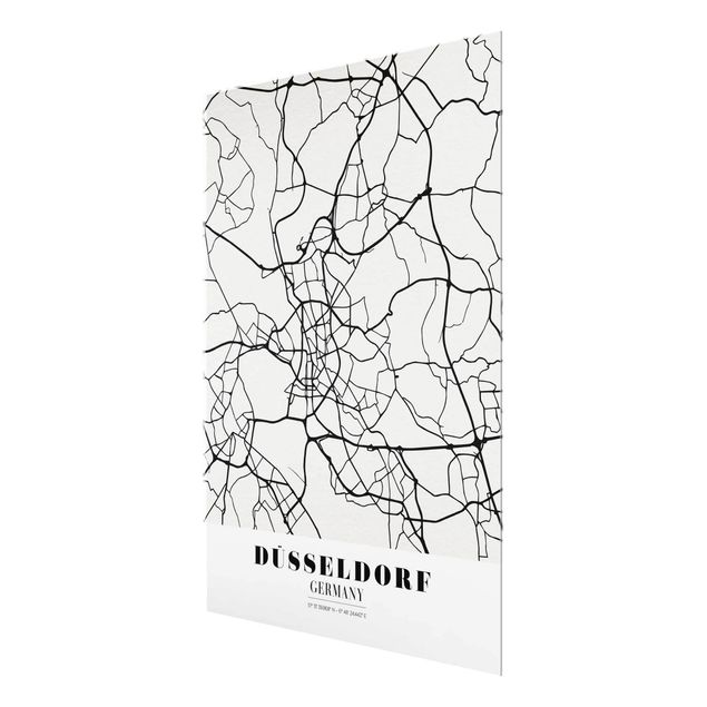 Cuadros Dusseldorf City Map - Classic