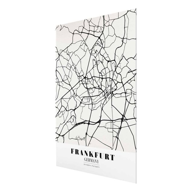 Cuadros decorativos Frankfurt City City Map - Classical