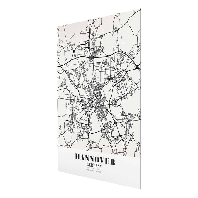 Cuadros decorativos Hannover City Map - Classic
