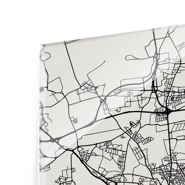 Tableros magnéticos de vidrio Hannover City Map - Classic